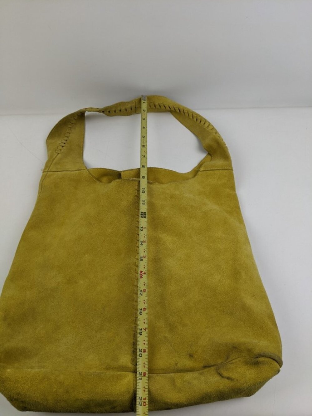 Haute Hippie 100% Leather Festival Suede Hobo Mustard Purse Bag Plus Wallet - Picture 15 of 16